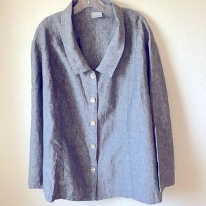 100% Linen Two Star Dog-jacket for plus sizes.